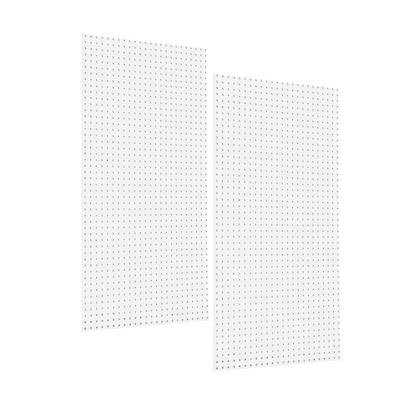 Triton Products (2) 24 In. W x 48 In. H x 1/4 In. D White Polypropylene